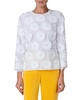 hello sunshine superpose embroidered cotton popeline blouse in cream