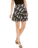 lanee printed tiered frill mini skirt