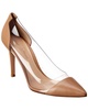 Gianvito Rossi Plexi 85 Leather & Vinyl Pump