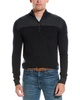 Bruno Magli Plaited Wool 1/4-Zip Sweater