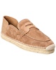 paquepapa no back suede & croc-embossed leather espadrille