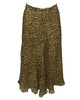 leopard midi skirt in multicolor silk