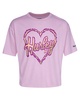 boxy heart graphic t-shirt with hair tie