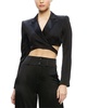 alice + olivia Leone Cropped Cutaway Wrap Blazer