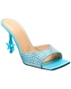 Mach & Mach Crystal-Embellished Star Satin Mule