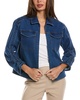 shirred sleeve denim jacket