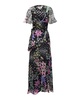 claudette wrap maxi dress in multicolor silk