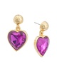 14k 80s heart earrings