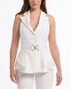 womans tailored peplum halter vest