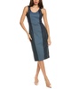 denim pencil sheath dress