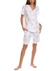 2pc notch collar bermuda pajama set