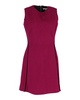 sleeveless mini dress in red violet wool