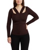 women's cut out ruched top