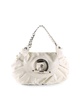 white leather jazz club hobo bag