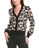 Splendid Leopard Cashmere-Blend Cardigan