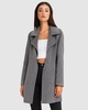 ex-boyfriend  wool blend oversized jacket - dark grey