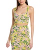 Carolina Herrera Thick Strap Bustier Silk-Blend Crop Top