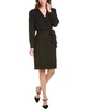 wrap blouson sheath dress