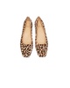 women's buckle shoe in leopard calf hair