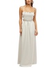 ruffle bib maxi dress