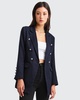 princess polina textured weave blazer - navy