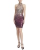 Jewel Badgley Mischka Sequin Halter Mini Dress