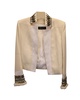 embellished blazer in white polyester