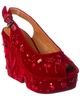 Clergerie Doucet Velvet Slingback Wedge Sandal