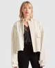 reload draped leather look jacket