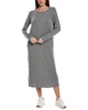 EILEEN FISHER Jewel Neck Midi T-Shirt Dress