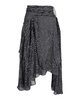 asymmetric skirt in black silk