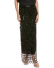 sequin net silk maxi skirt