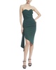 Jewel Badgley Mischka Strapless Side-Tie Mini Dress