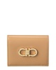 ferragamo gancini leather compact wallet