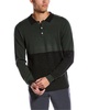 colorblocked wool & cashmere-blend polo shirt