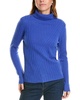 directional rib turtleneck cashmere sweater