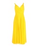 midi dress in yellow silk