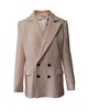 roland mouret gilroy double breasted jacket in pastel pink wool