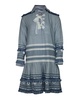 gadielle tassel-embellished dress in blue cotton