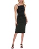 filing ruched midi dress