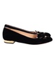 kitty ballet flats in black suede