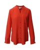 gilmore buttondown blouse in orange silk