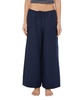 air linen-blend wide leg drawstring pant