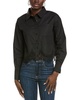 lace hem button-down shirt