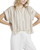 Splendid Priya Button Down Linen-Blend Top