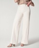 seamed front wide leg jeans in ecru