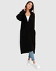 born to run sustainable sweater coat - black