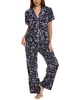 2pc woven notch pajama pant set