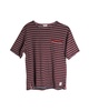 banner stripe pocket t-shirt in multicolor cotton