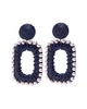 raffia-wrapped chain earrings